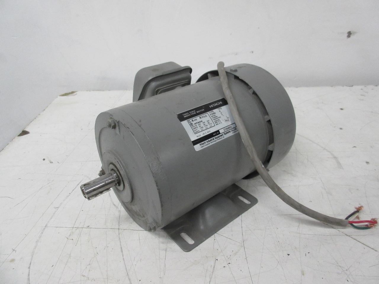 Hitachi D164892 Three Phase Induction Motor 0.4 kW 4 Pole 200-220 